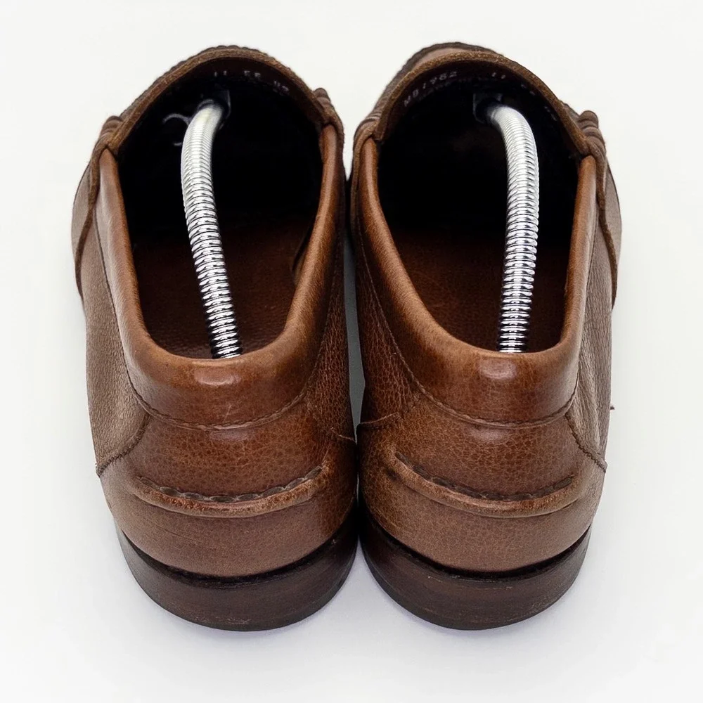 Polo Ralph Lauren Men's 11 EE Leather Penny Loafers Brown Made in Mexico Wide